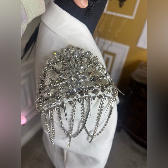 The Philipp Plein Crystal-Embellished Double-Breasted Blazer MSRP$4465 - Picture 9 of 17